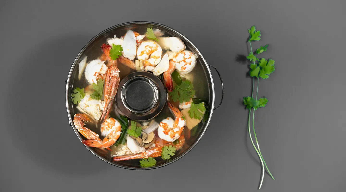 شوربة مأكولات بحرية صافية - صغير