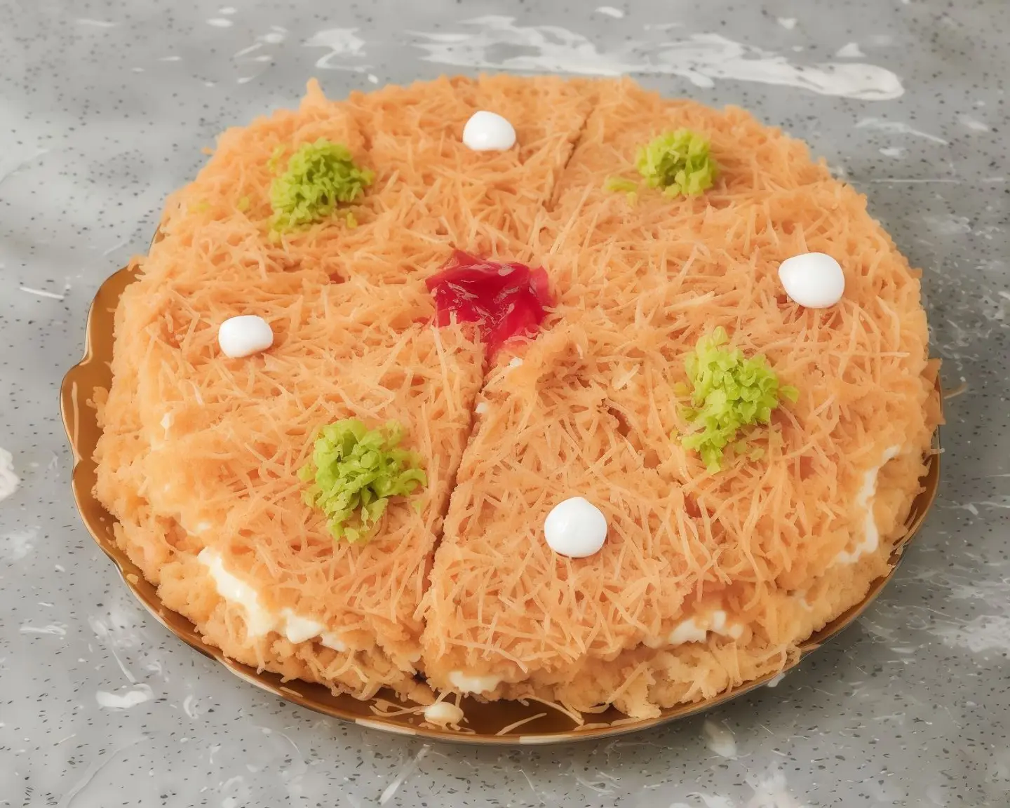 كنافة خشنه بالقشطة - ربع كيلو