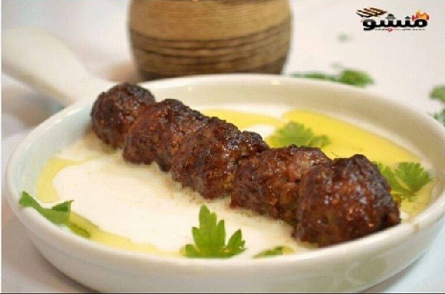 مبشور لحم باللبن والسمن - نفر