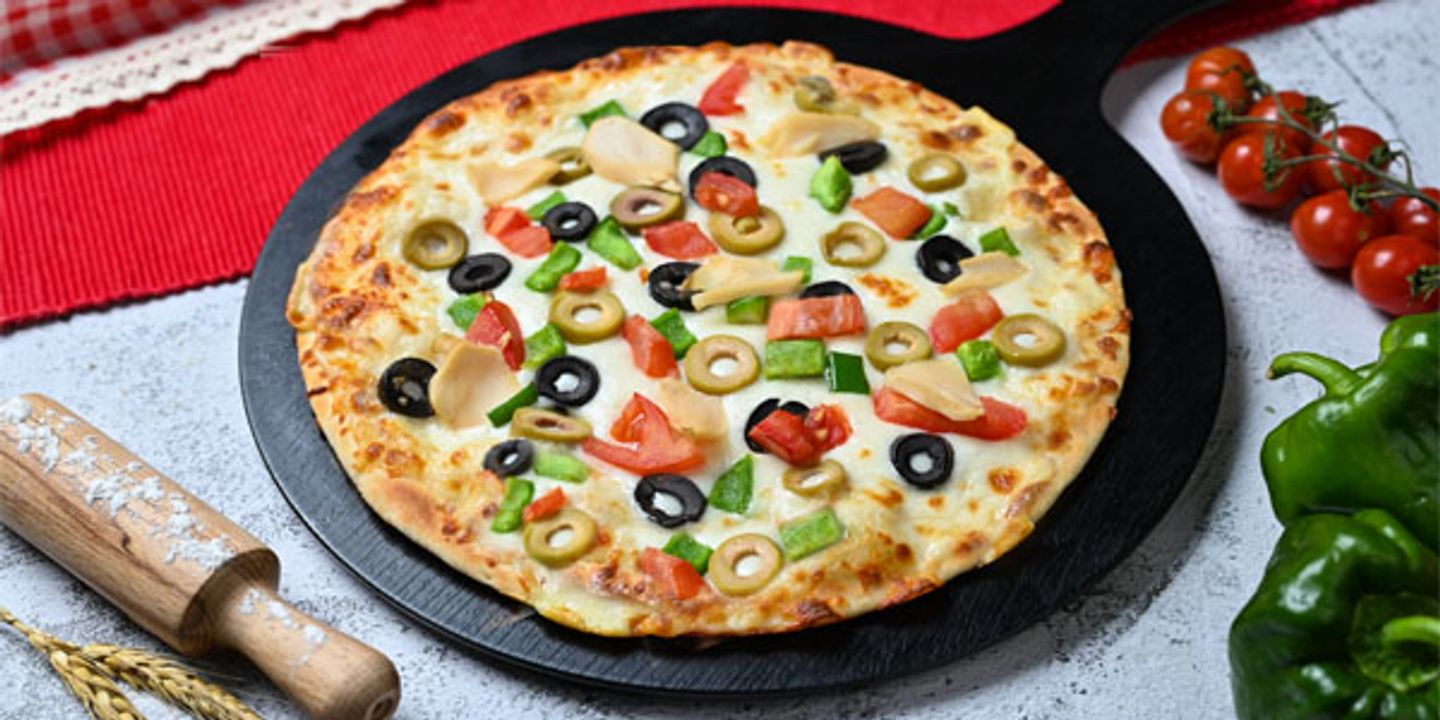 بيتزا خضار - وسط