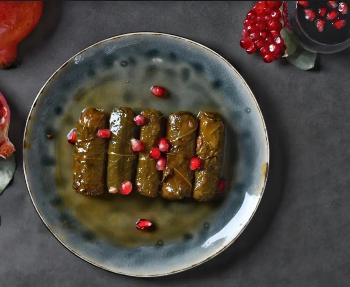 Pomegranate Molasses Grape Leaves - 6 Pieces