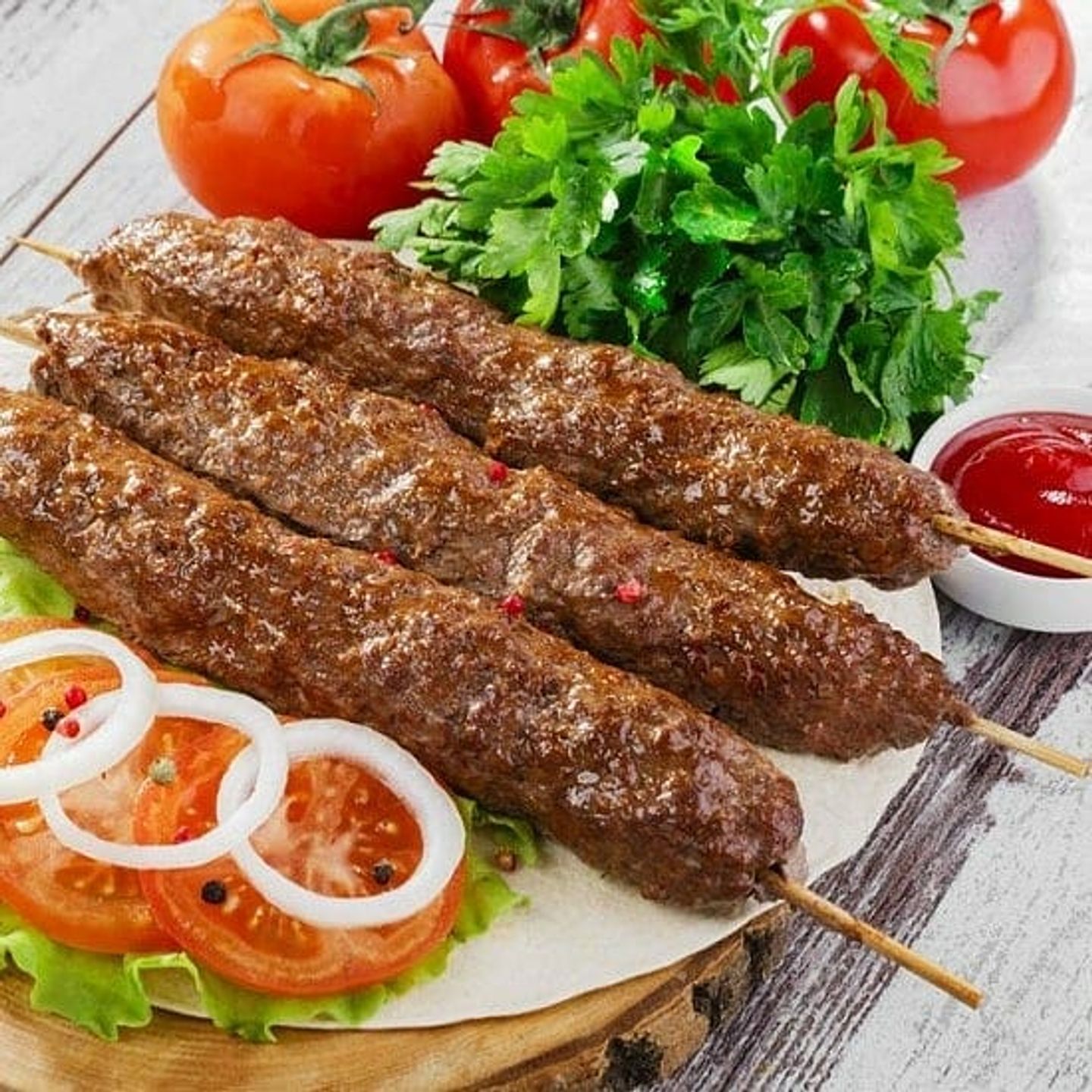 500 جرام كباب لحم  - مع أرز