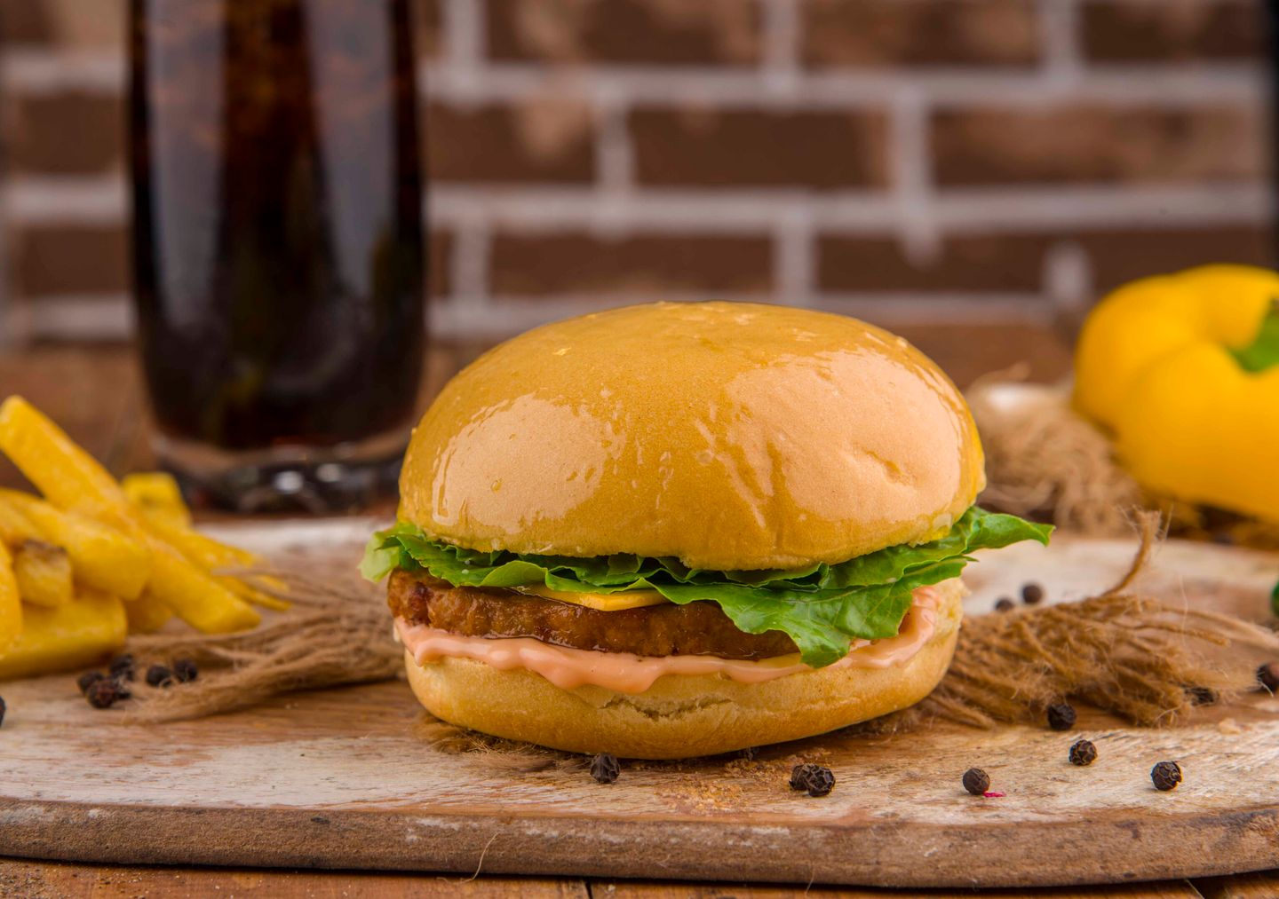 Chicken Burger With Cheese - Sandwich