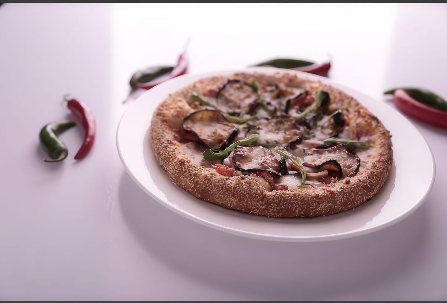 بيتزا باذنجان - وسط
