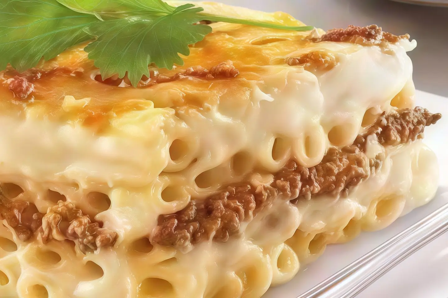 مكرونة بشامي - وسط