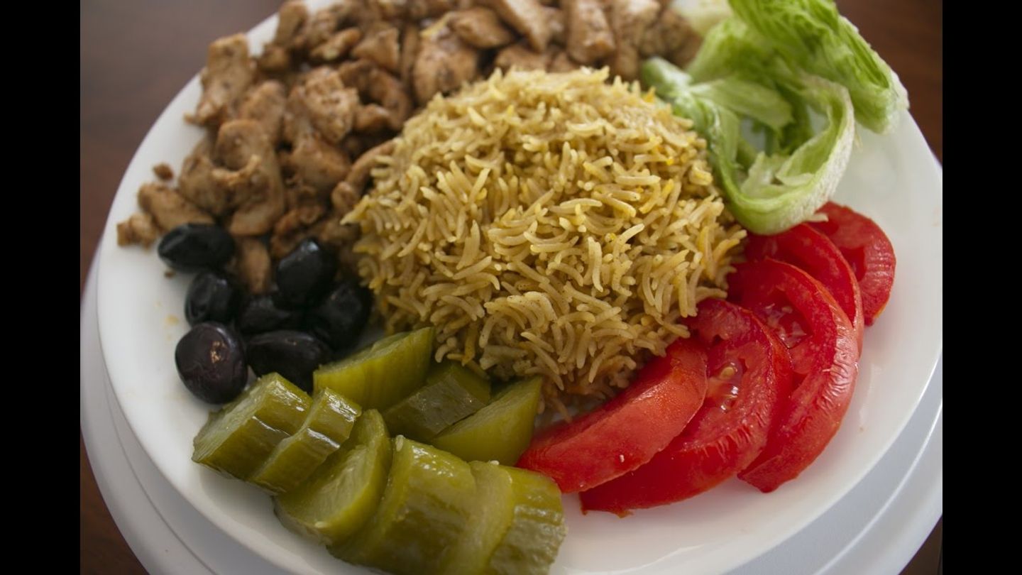 صحن شاورما مع الأرز - صغير