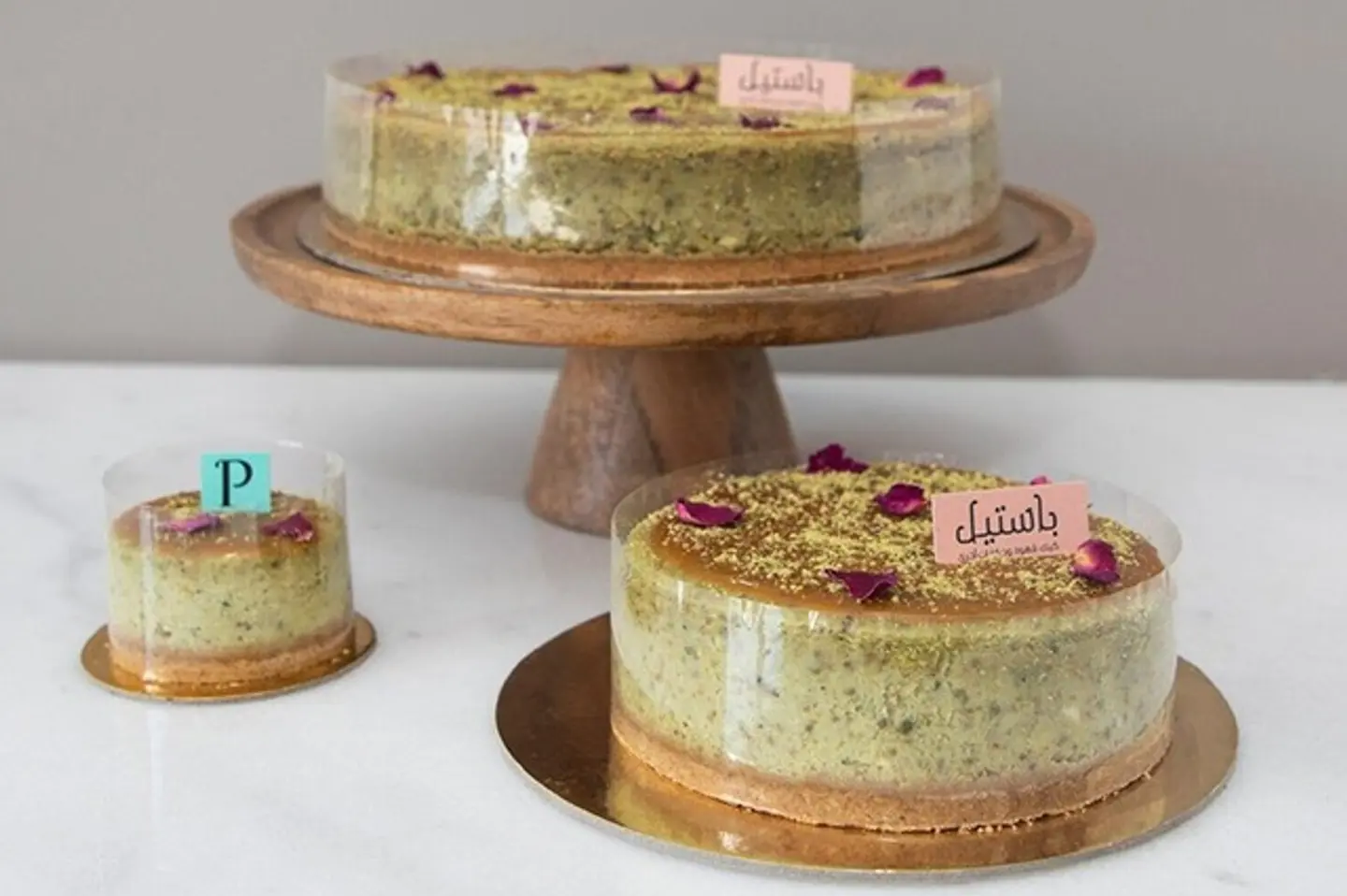 Pistachio Rose Cheese Cake - Small