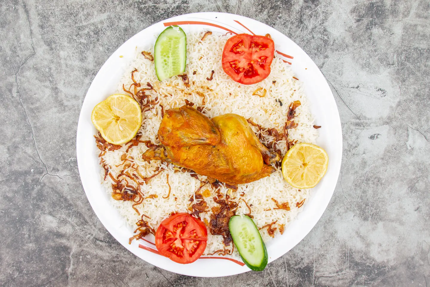 دجاج مندي وارز بيشاوري - نص حبة دجاج