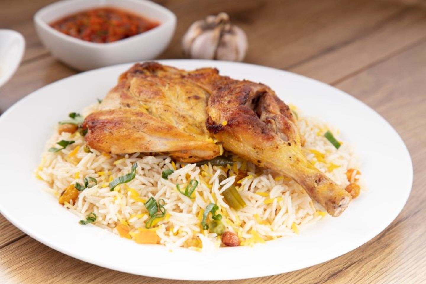 Half A Chicken Madbi - Mathlouthah