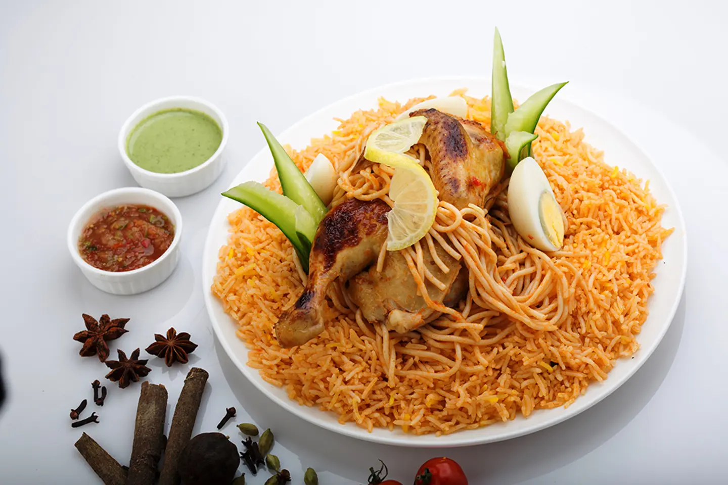 Kuwaiti Makboos And Peshawar Rice - Half Chicken