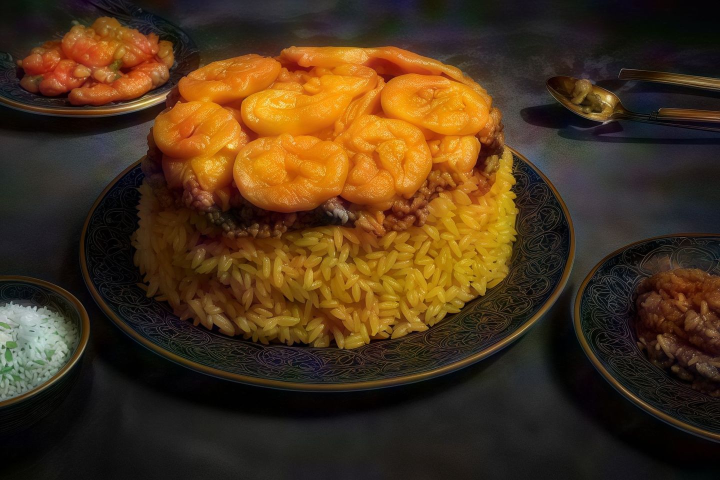 مقلوبة أرز أصفر - مقلوبة دجاج أرز اصفر
