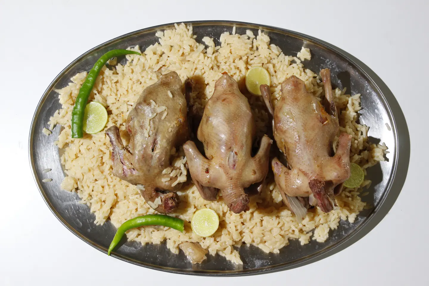 زغاليل مع الرز والمرق محشي  - فرد