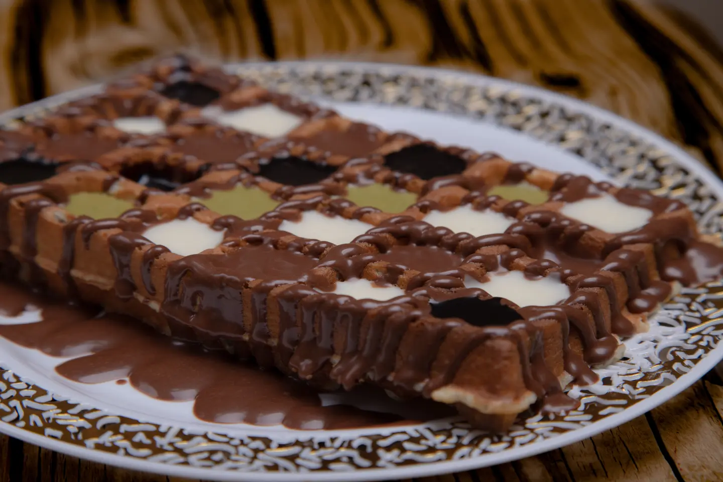 وافل بلجيكي - نوتيلا بالبستاشيو