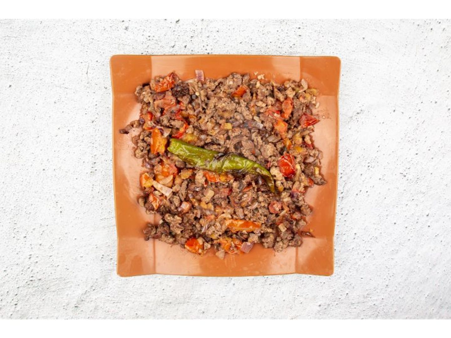 Meat With Tomatoes - Plate