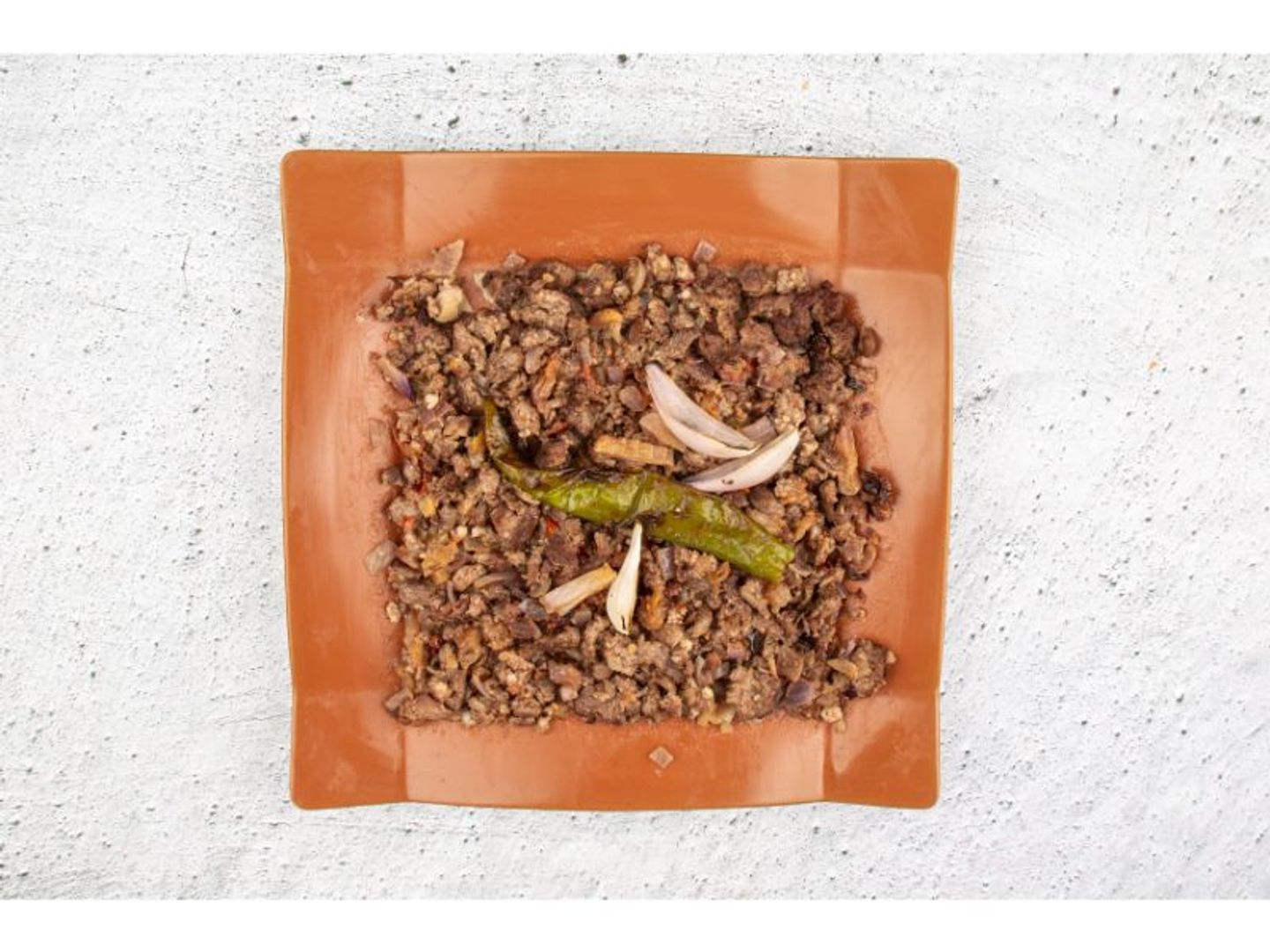 Meat With Onion - Plate
