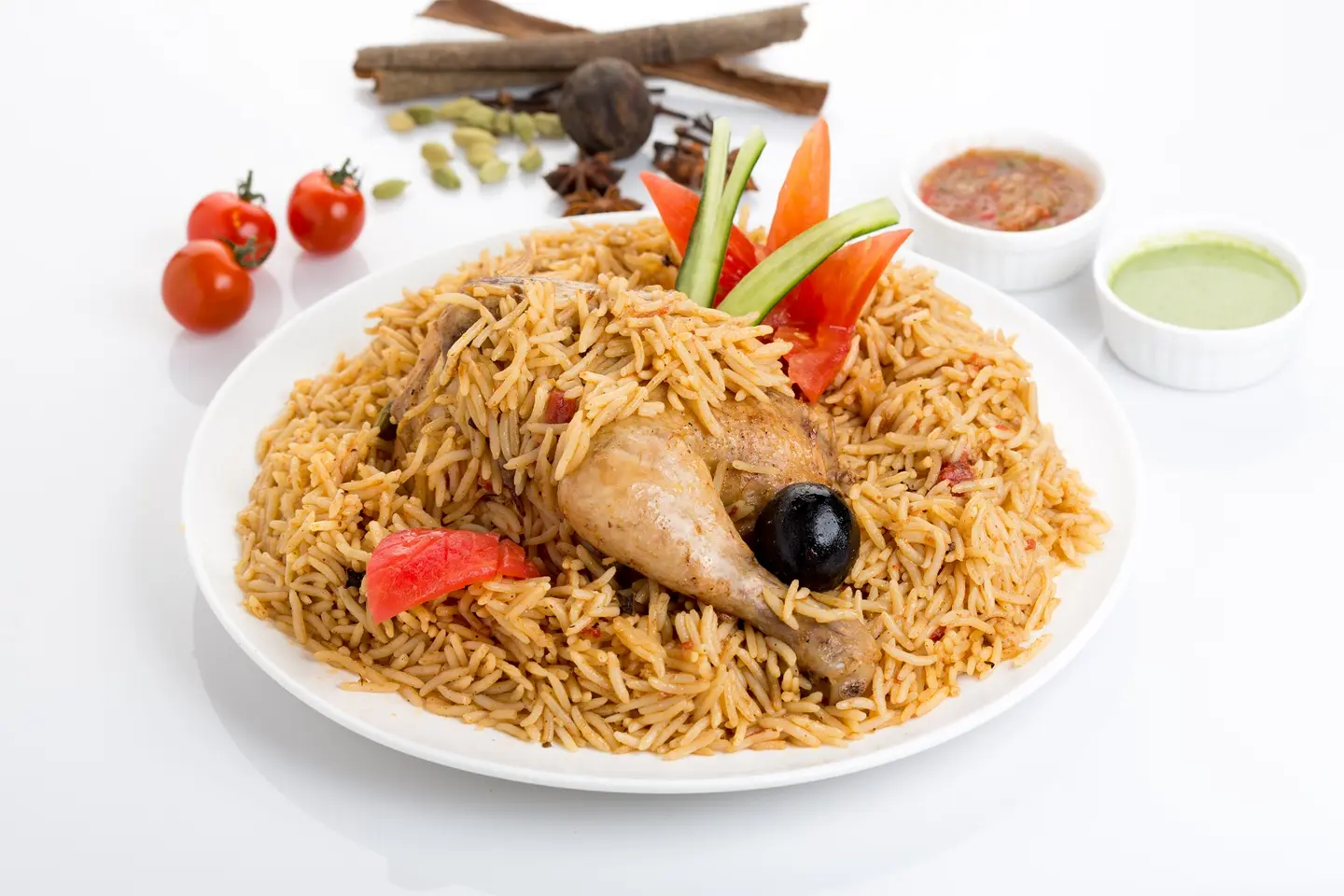 دجاج مضغوط مع رز - نص دجاجة