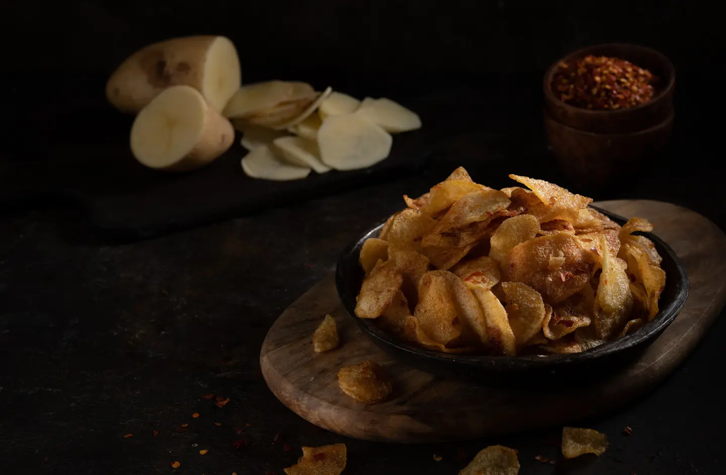 بطاطس كرسبي - وسط