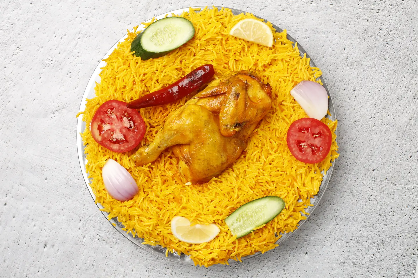 Mandi Chicken And Mandi Rice - Half Chicken