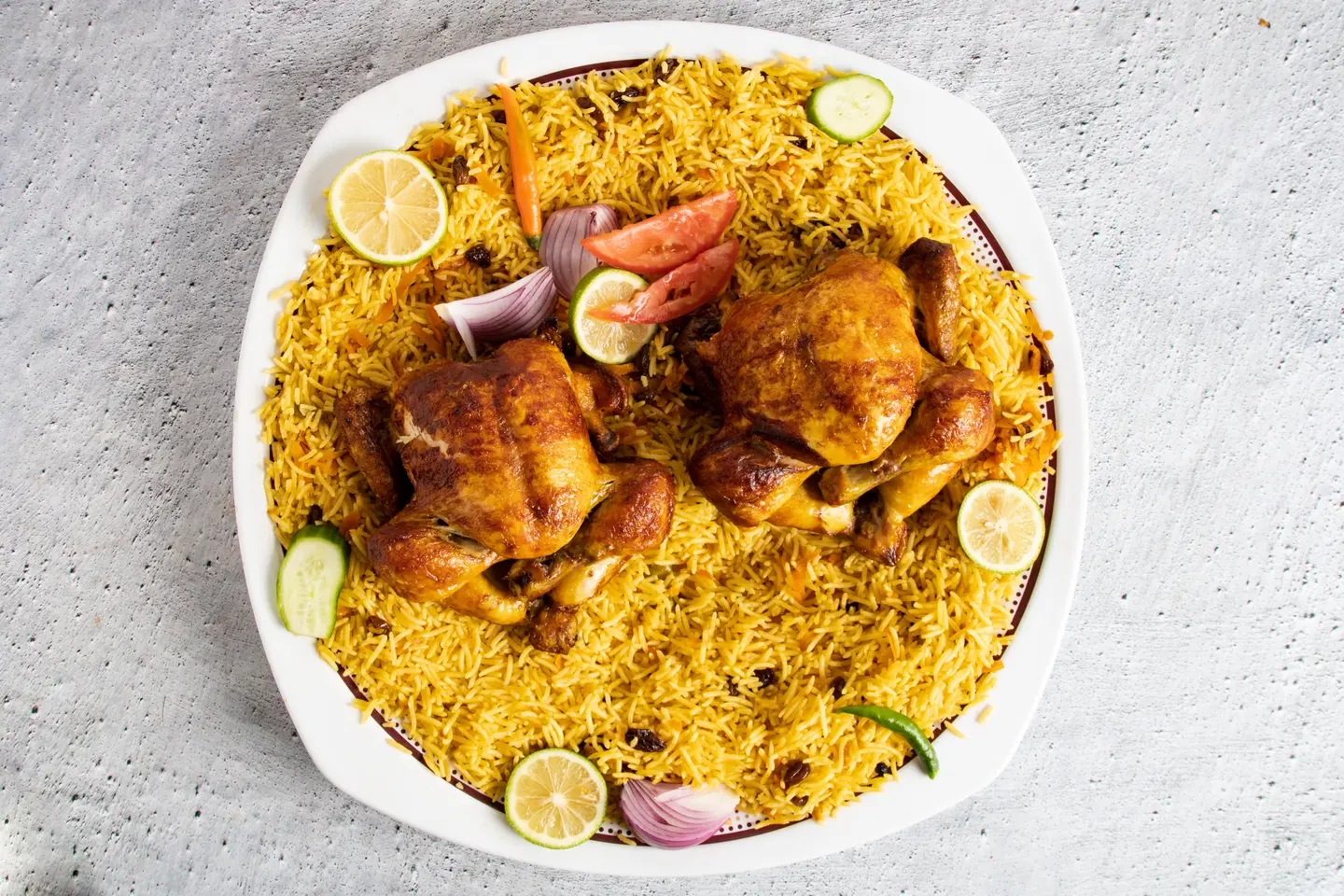 Grill -  Quarter Of A Chicken With Rice
