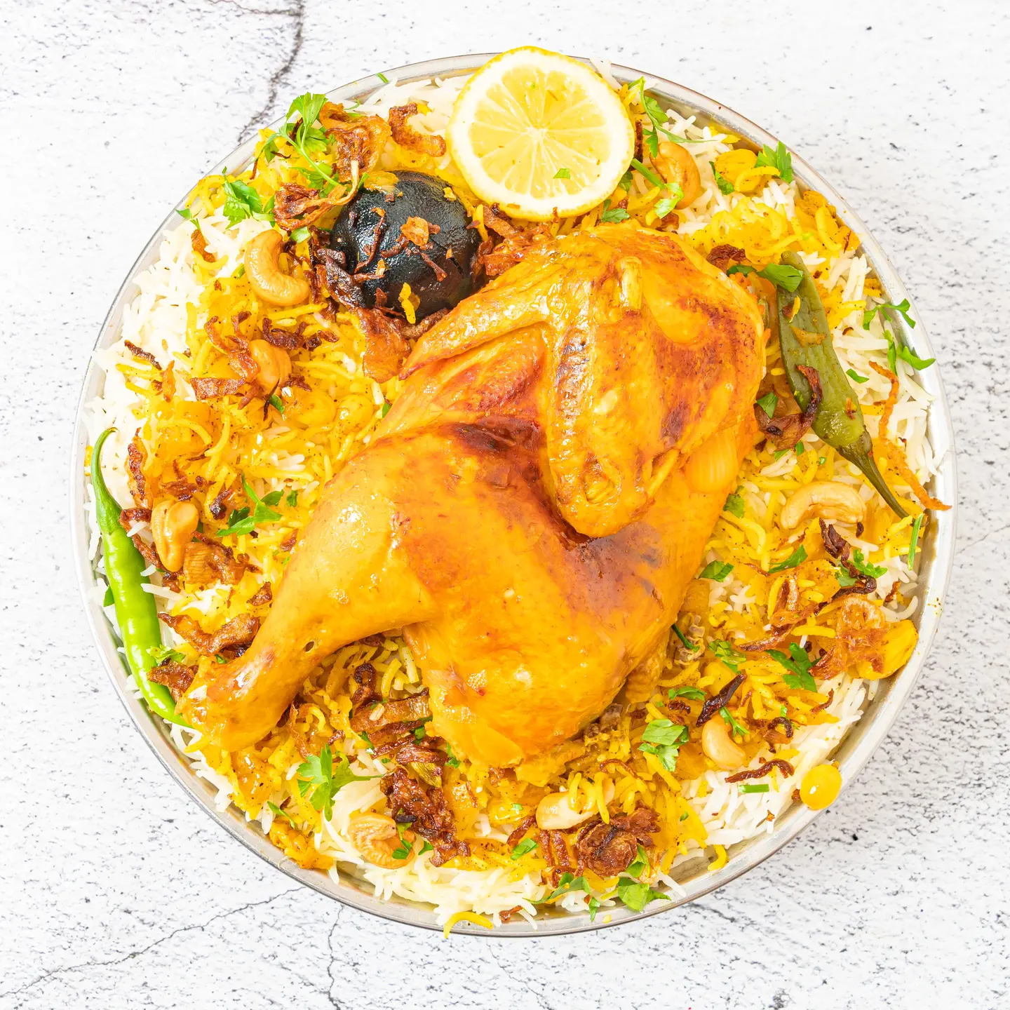 كبسة دجاج الوليمة - ربع حبة دجاج