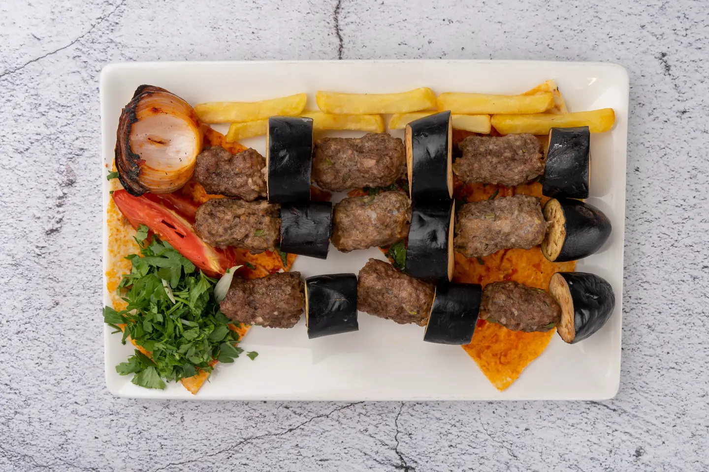 Eggplant Kebab - For One Person