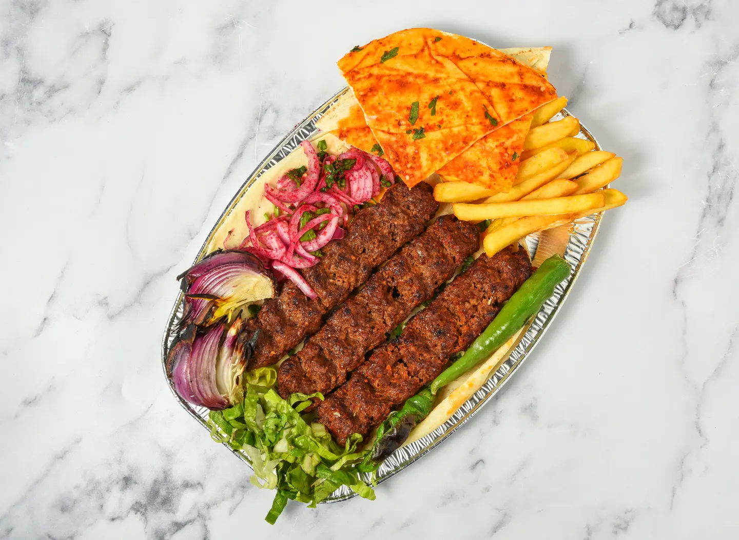 Meat Kebab Dish - 3 Skewers