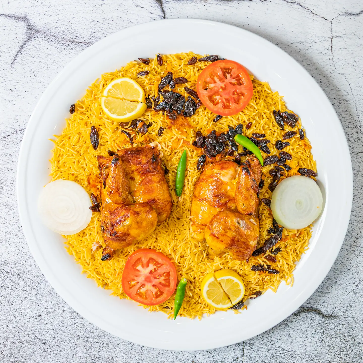 Grilled Chicken With Rice - Half