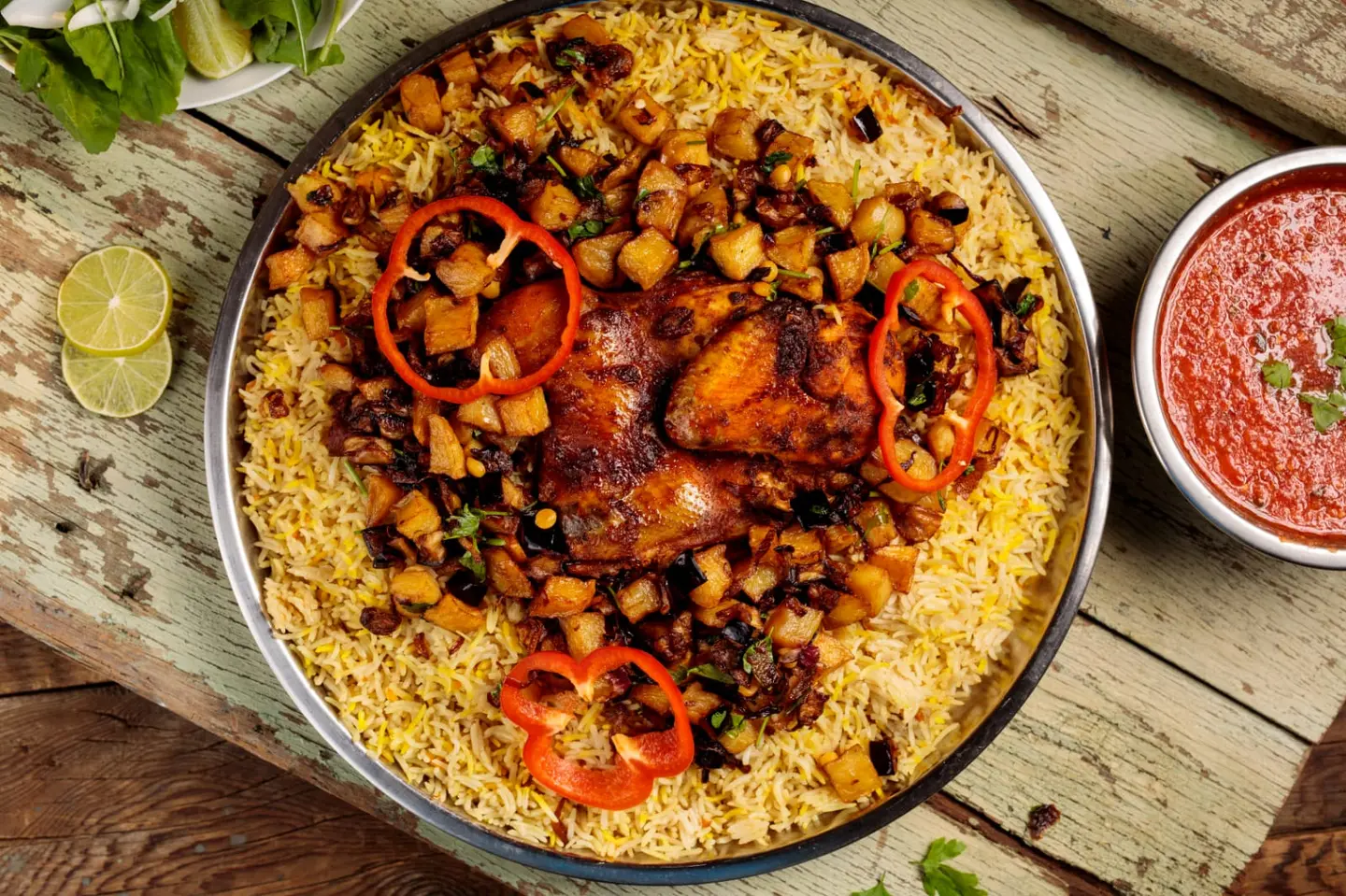 Chicken Mandi With Shabi Rice - Half Chicken