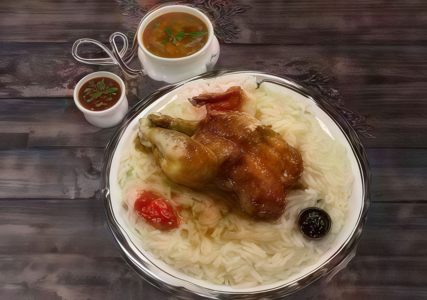 حبة دجاج مندي   - أرز مندي