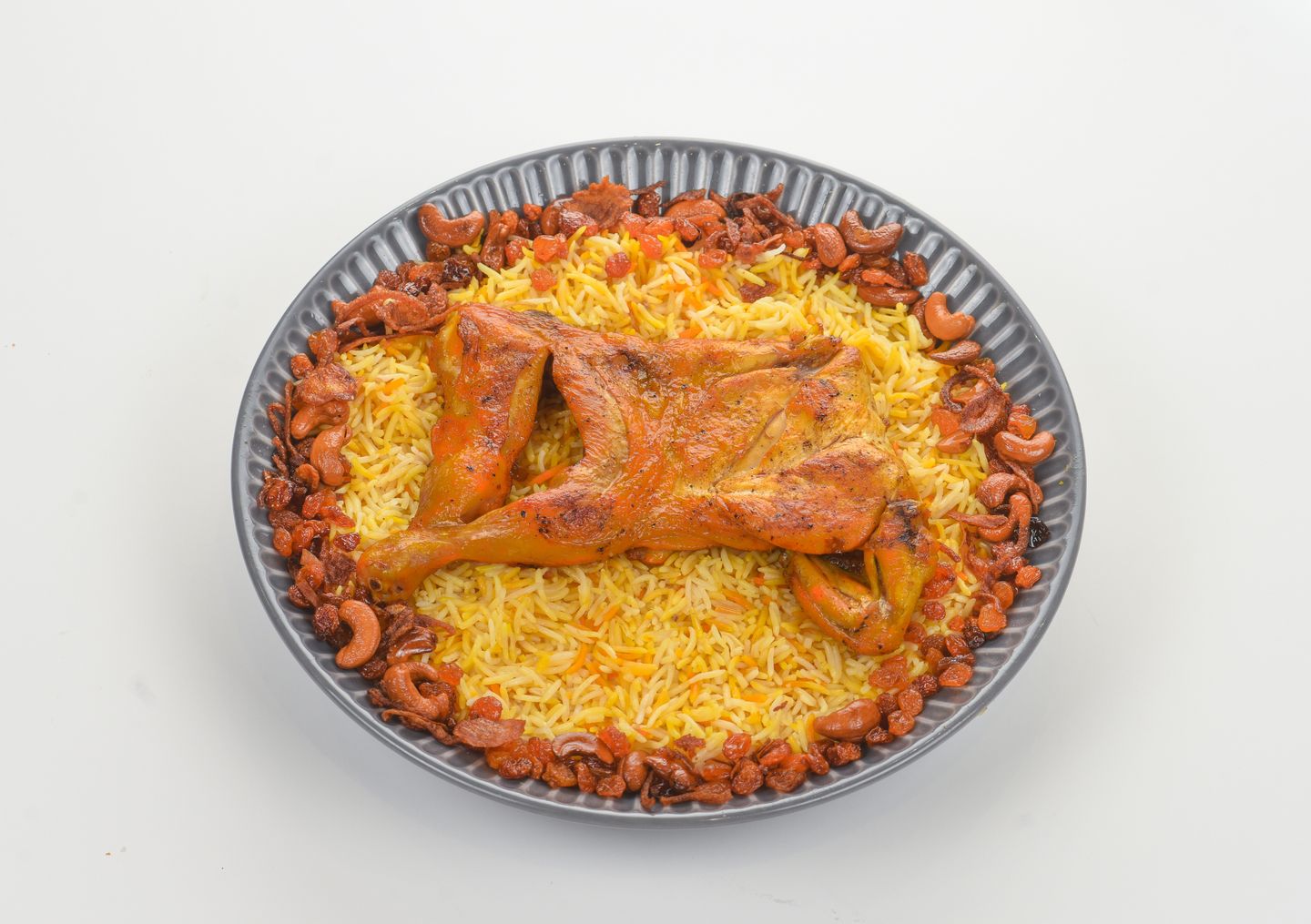 Madhbi Chicken With Mandi Rice - Half