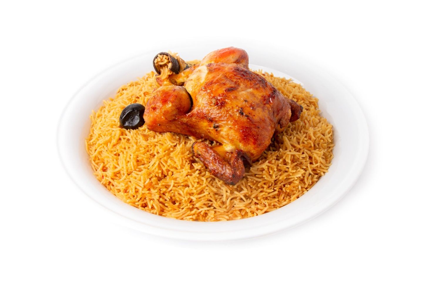دجاج شواية مع الارز - نصف دجاجة