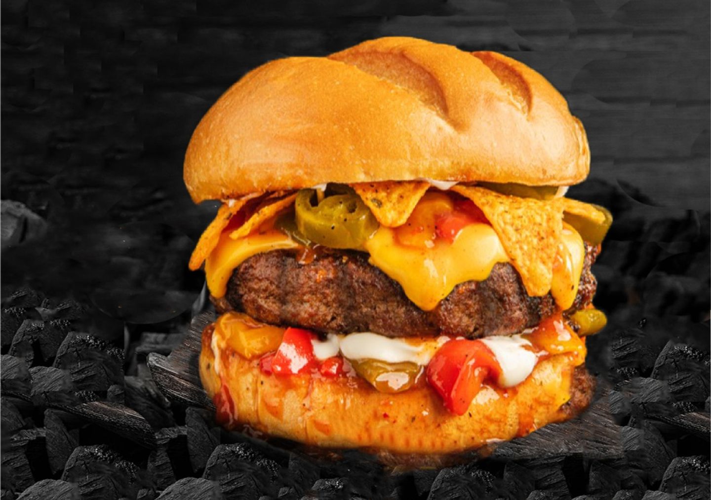 Spicy Mexican Meat Burger - Meal