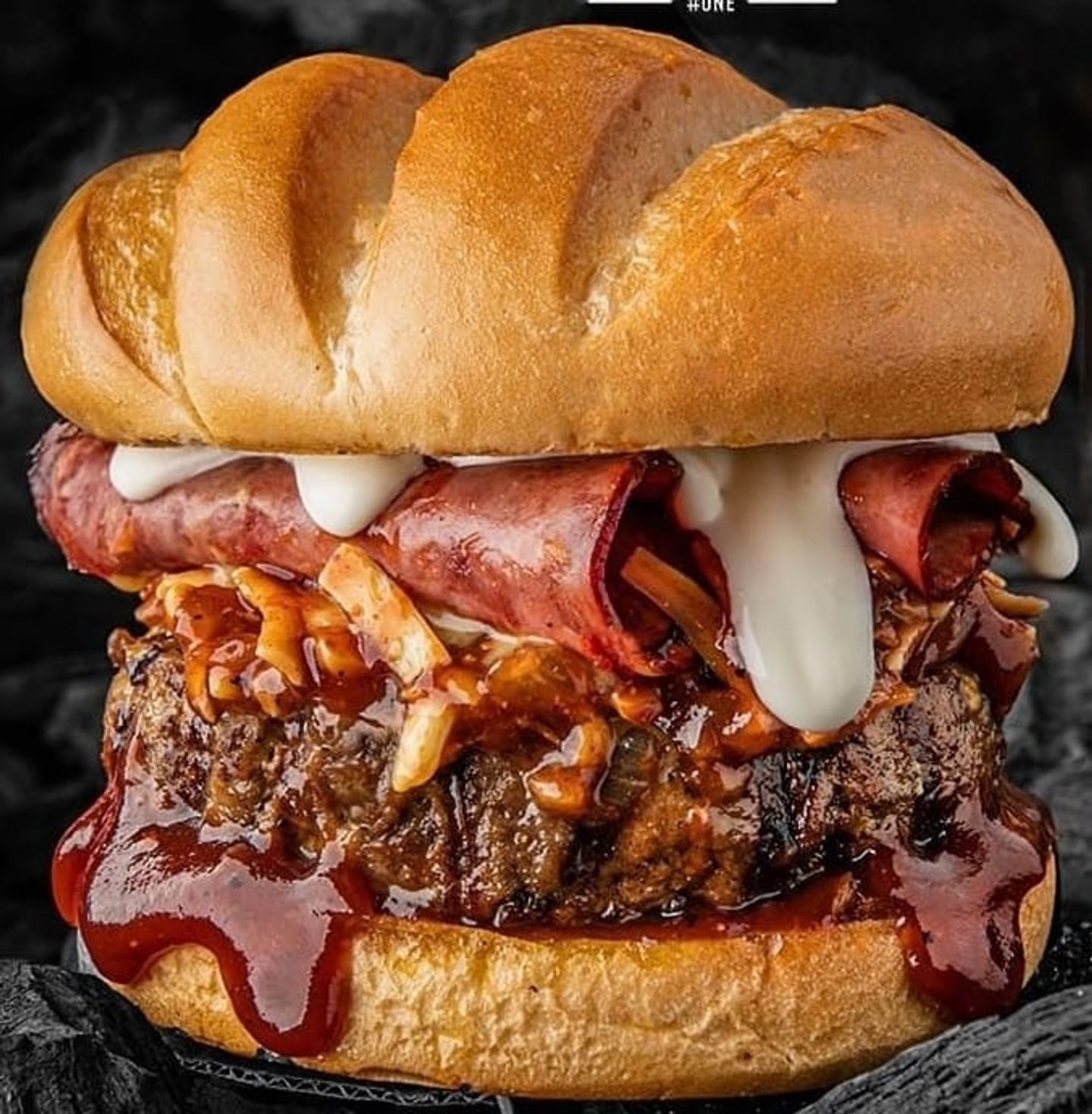 Smokey Monster Meat  Burger - Sandwich