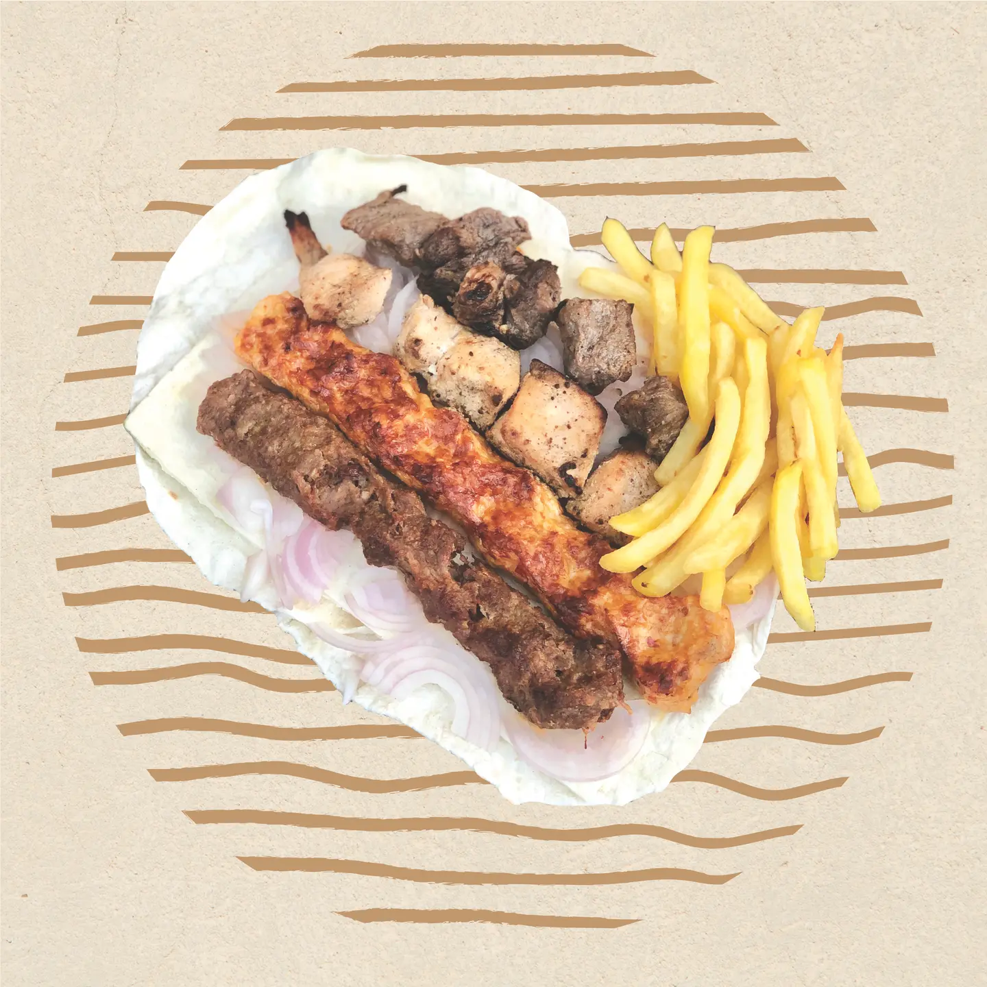 مشكل مشوي - 4 أسياخ