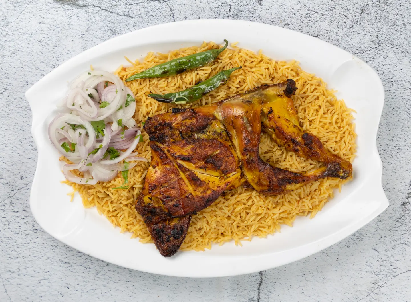 دجاج على الفحم - نص دجاجة