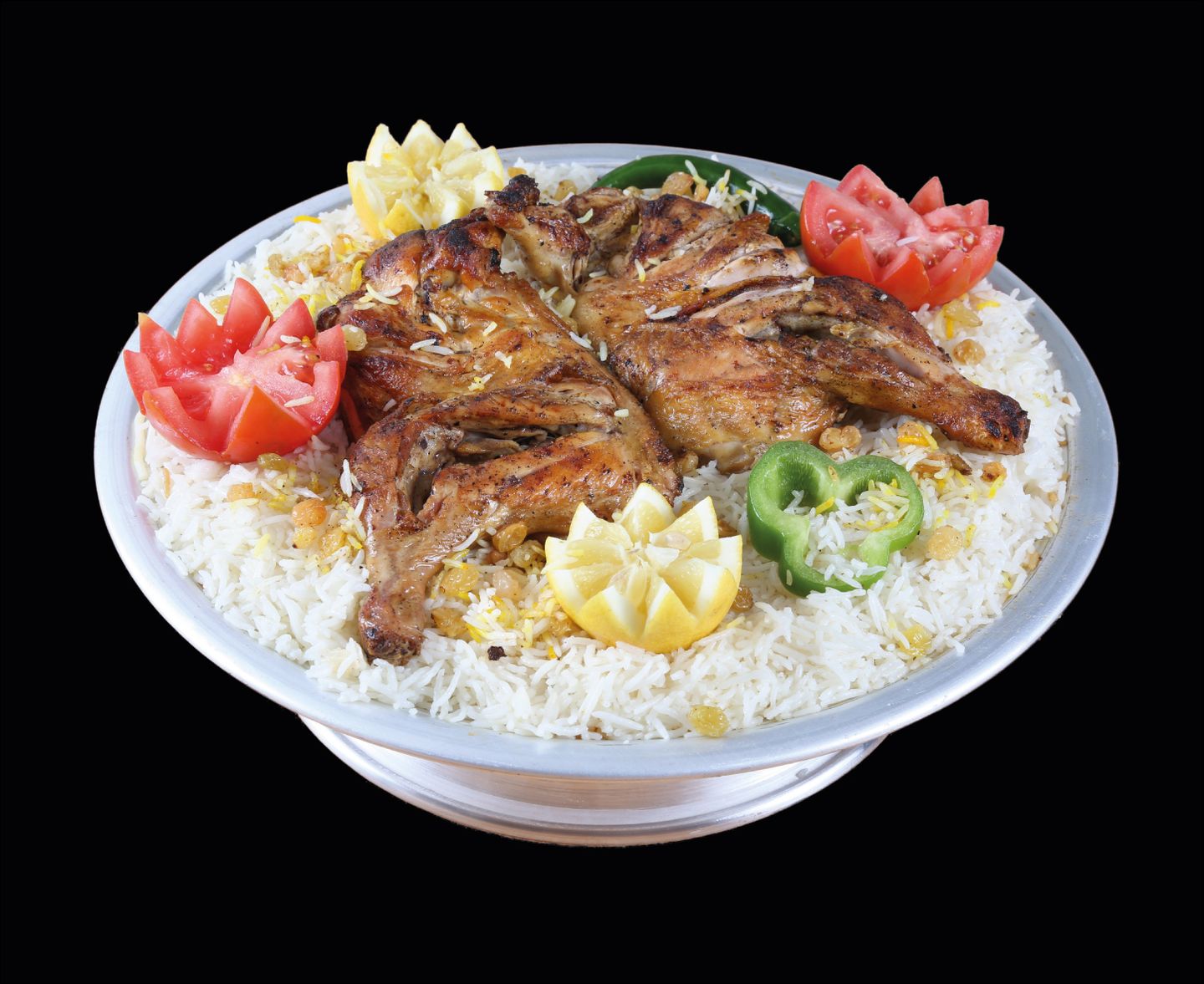 دجاج مظبي مع الأرز - حبة دجاج كاملة