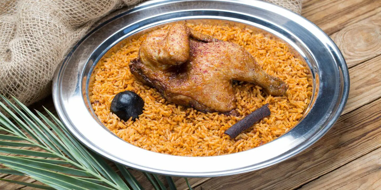 دجاج مقلي مع الارز  - ربع حبة