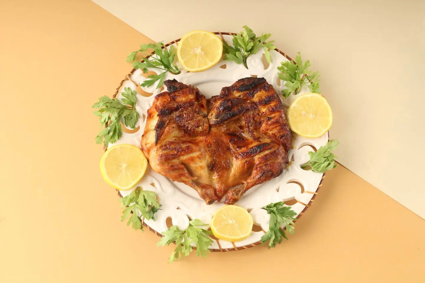 دجاج مشوي بدون رز  - دجاج مشوي بدون رز -نص حبة دجاج