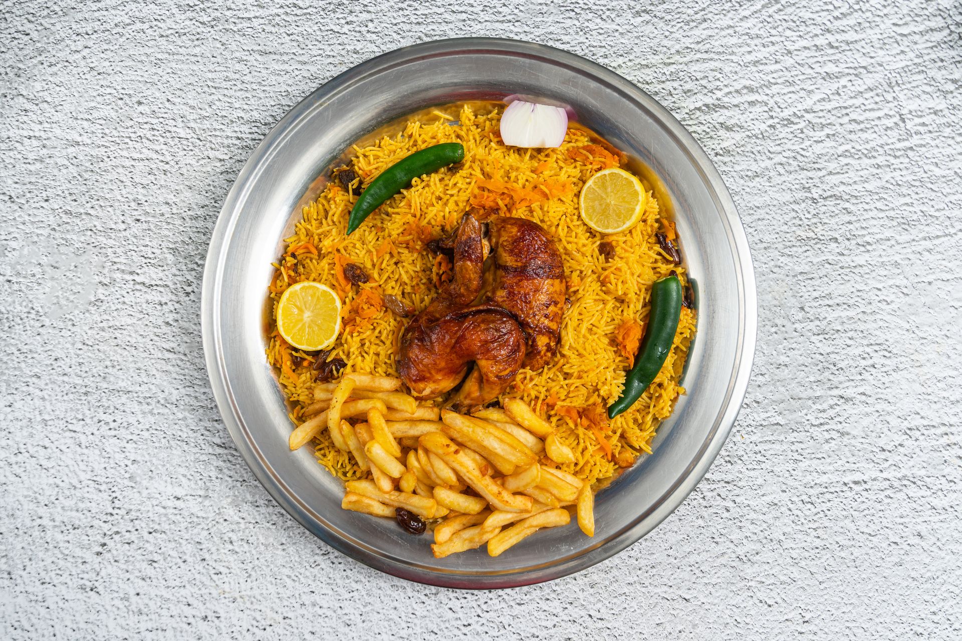 دجاج - حبة دجاج شواية مع الرز