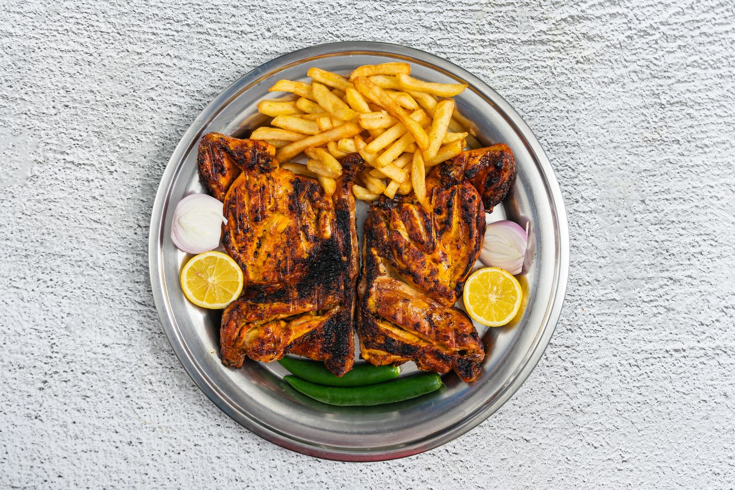 دجاج على الفحم بدون ارز - نص حبة دجاج