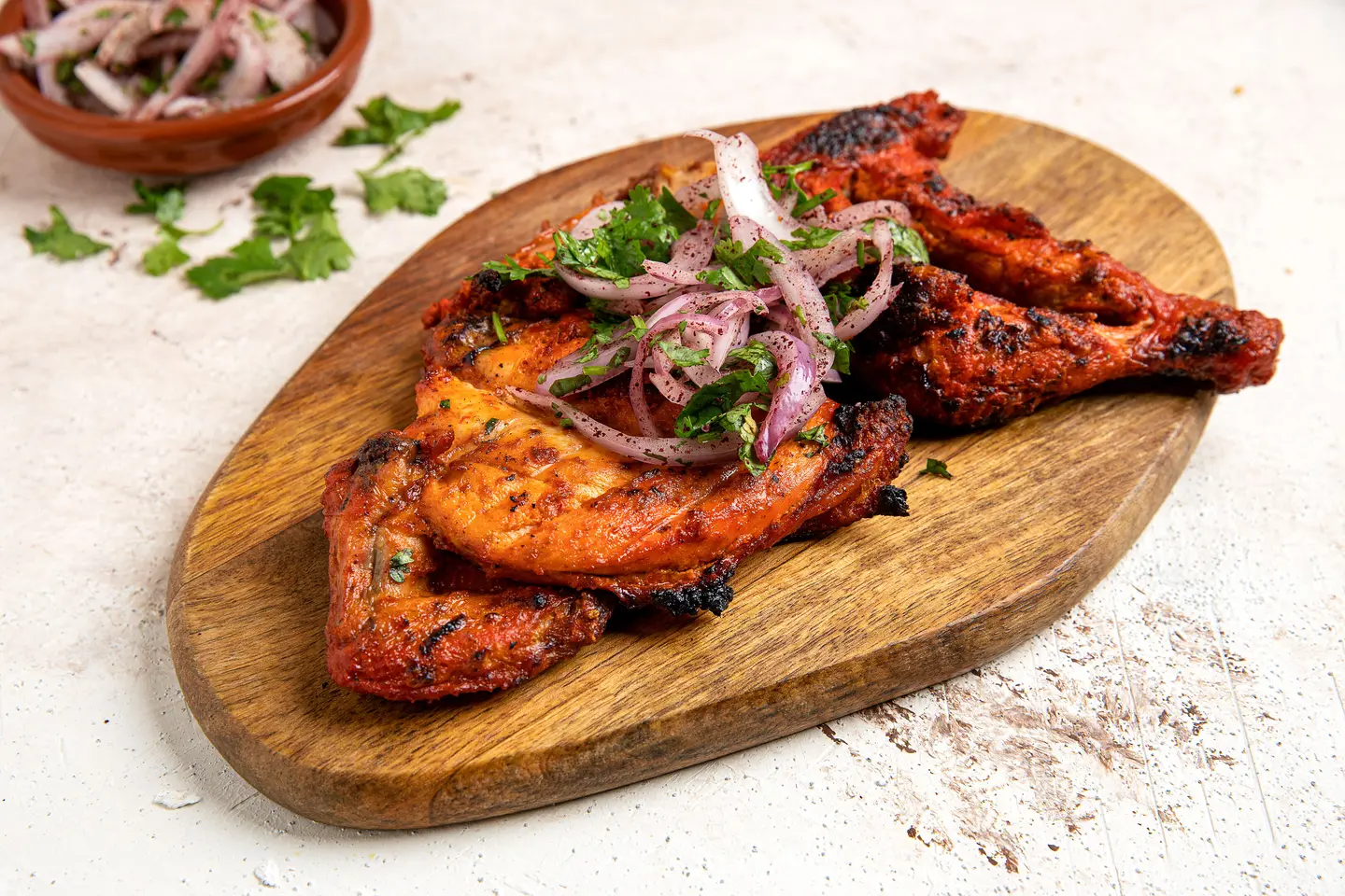 دجاج على فحم مع رز عادي - نص حبة دجاج