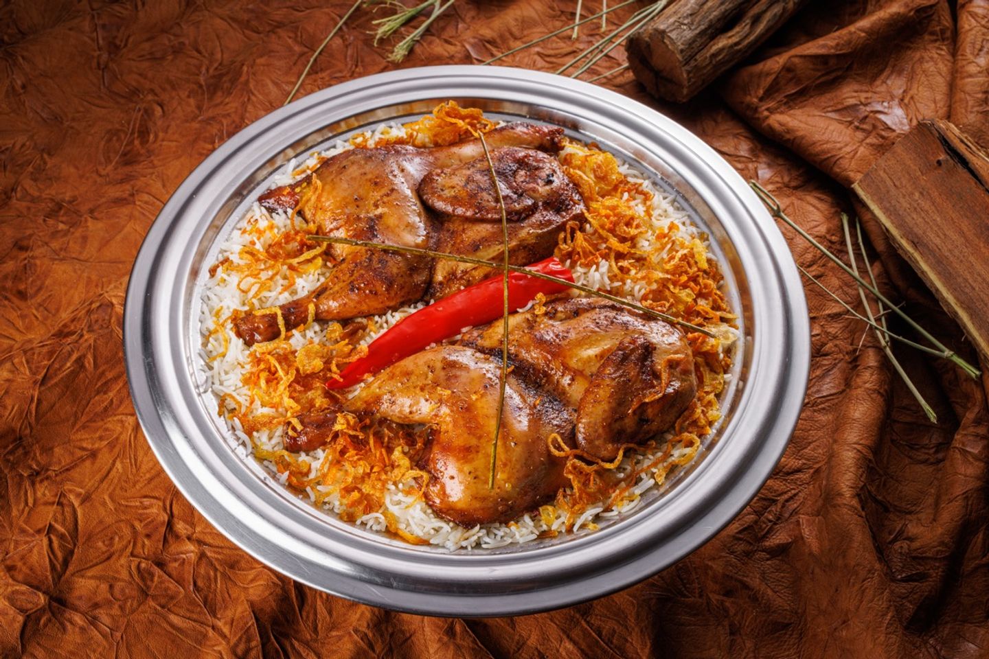 دجاج مدخن - نصف دجاج مدخن