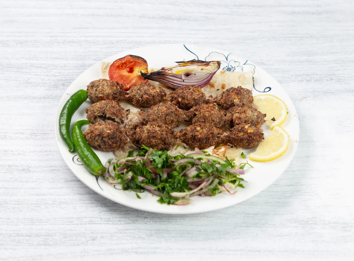Kibbeh On Skewer With Nuts - For One Person