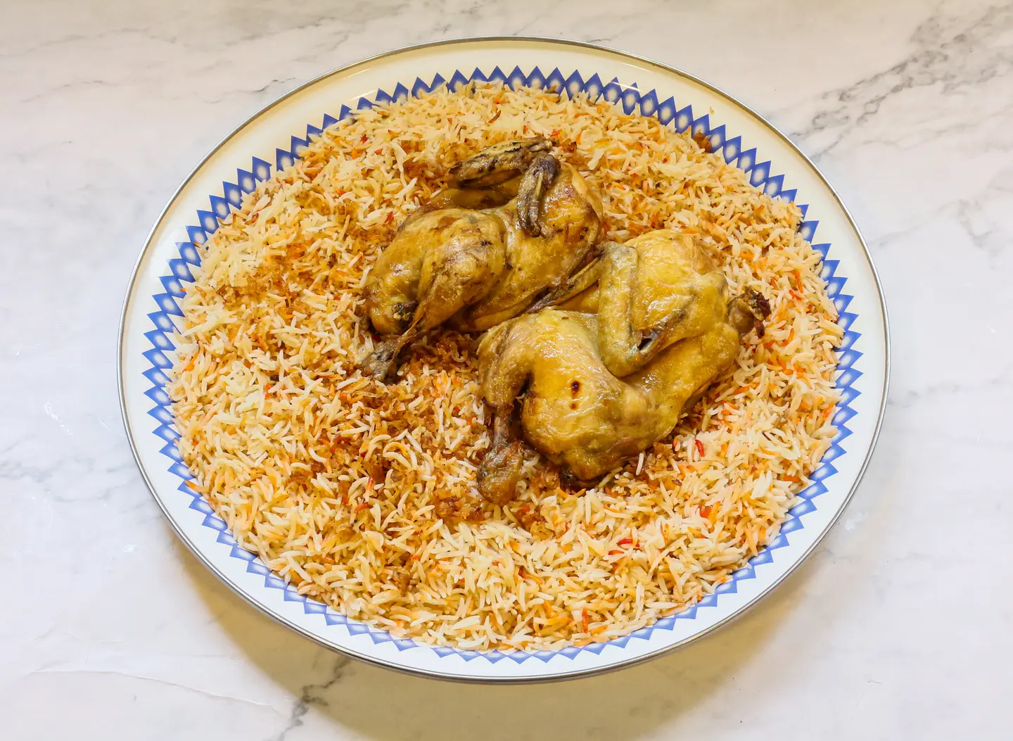 Chicken With Thumama Rice And Hakaka - Half