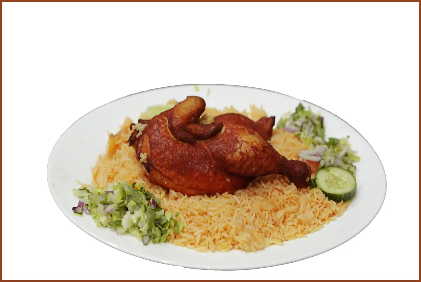 دجاج شواية مع الرز - دجاج شواية مع الرز-نص