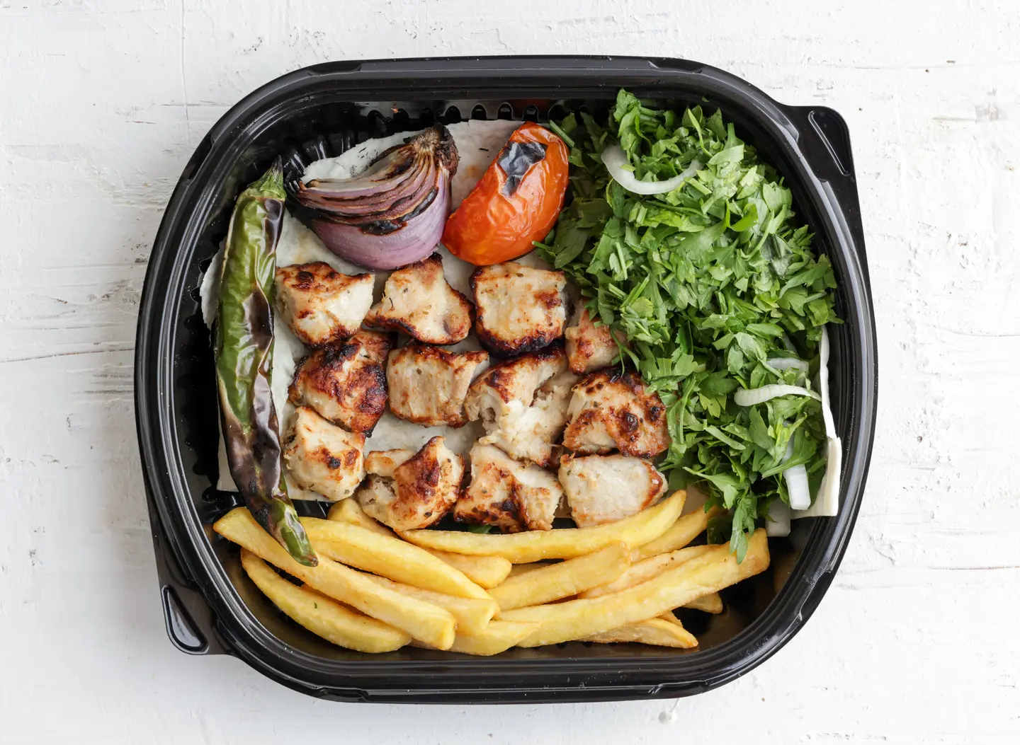 Small Chicken Souvlaki Dish  - 6 Skewers