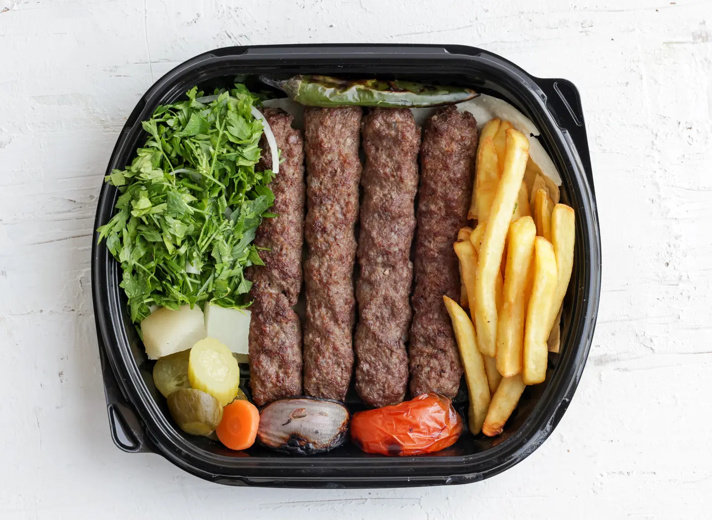 Classic Meat Kebab Platter - 4 Skewers