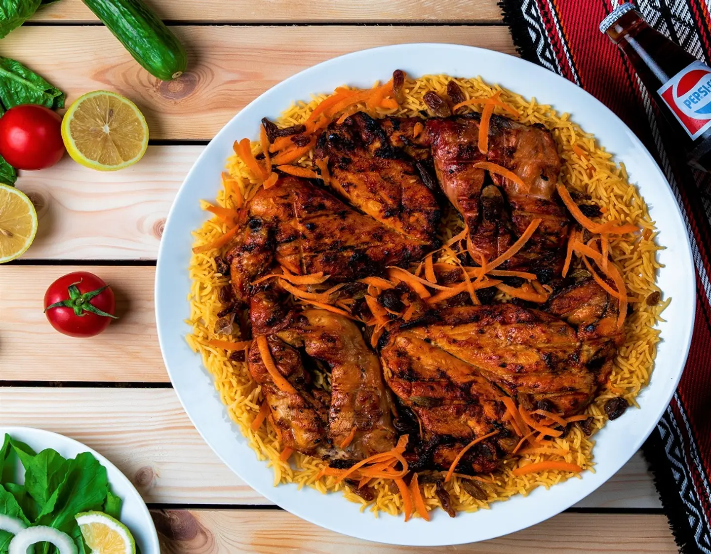 دجاج مع الأرز - نصف دجاجة