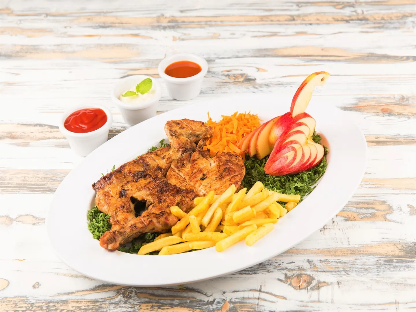 دجاج ساده - نصف دجاجة