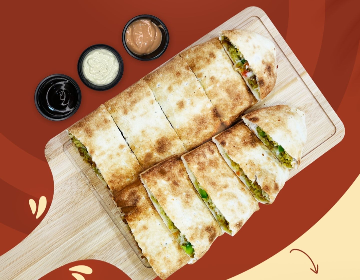 فطيرة فلافل عربي - أبيض
